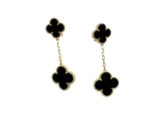 [CiCi]CLOVER 2 MOTIFS  EARRINGS (MULTIPLE CHOICESC