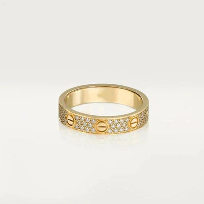 [CiCi]LOVE RING 3.6MM DIAMOND PAVED