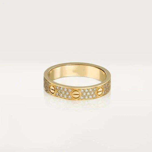 [CiCi]LOVE RING 3.6MM DIAMOND PAVED