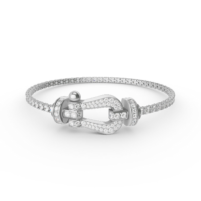 [CiCi]FORCE  LARGE HORSESHOE FULL DIAMOND TENNIS BRACELET