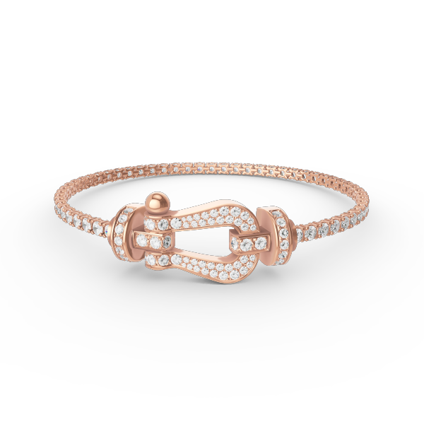 [CiCi]FORCE  LARGE HORSESHOE FULL DIAMOND TENNIS BRACELET