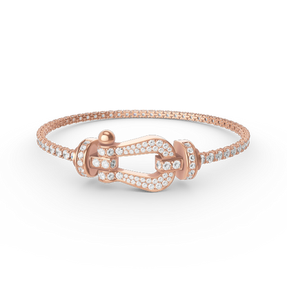 [CiCi]FORCE  LARGE HORSESHOE FULL DIAMOND TENNIS BRACELET
