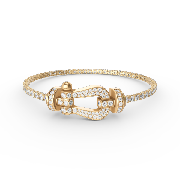 [CiCi]FORCE  LARGE HORSESHOE FULL DIAMOND TENNIS BRACELET