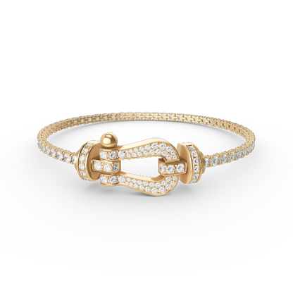 [CiCi]FORCE  LARGE HORSESHOE FULL DIAMOND TENNIS BRACELET