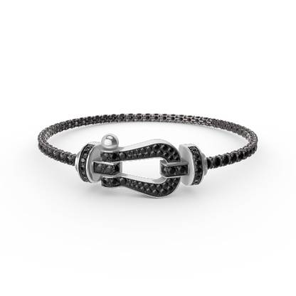 [CiCi]FORCE  LARGE HORSESHOE FULL DIAMOND TENNIS BRACELET